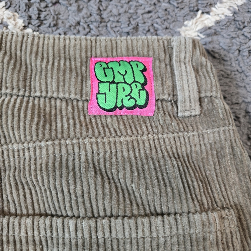 Empyre Tori Green Khaki Corduroy Skate Pants Size 0 - Picture 12 of 13
